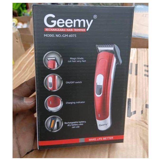 Tondeuse Rasoir Geemy GM-6075 + Cape de Coiffure Offerte