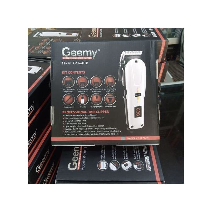 Tondeuse professionnelle Geemy-GM 6018 + Cape de coiffure offert