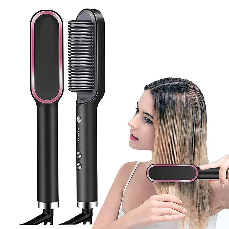 Brosse Lissante Chauffante – Lissage & Coiffage Facile