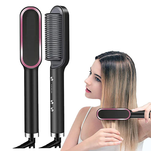 Brosse Lissante Chauffante – Lissage & Coiffage Facile