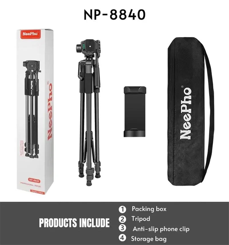 Trépied Professionnel Neepho 8840 – Jusqu'à 1,80 m