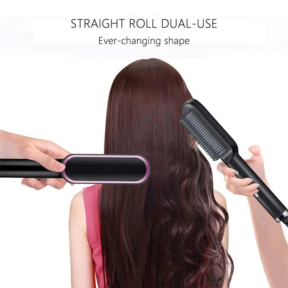 Brosse Lissante Chauffante – Lissage & Coiffage Facile
