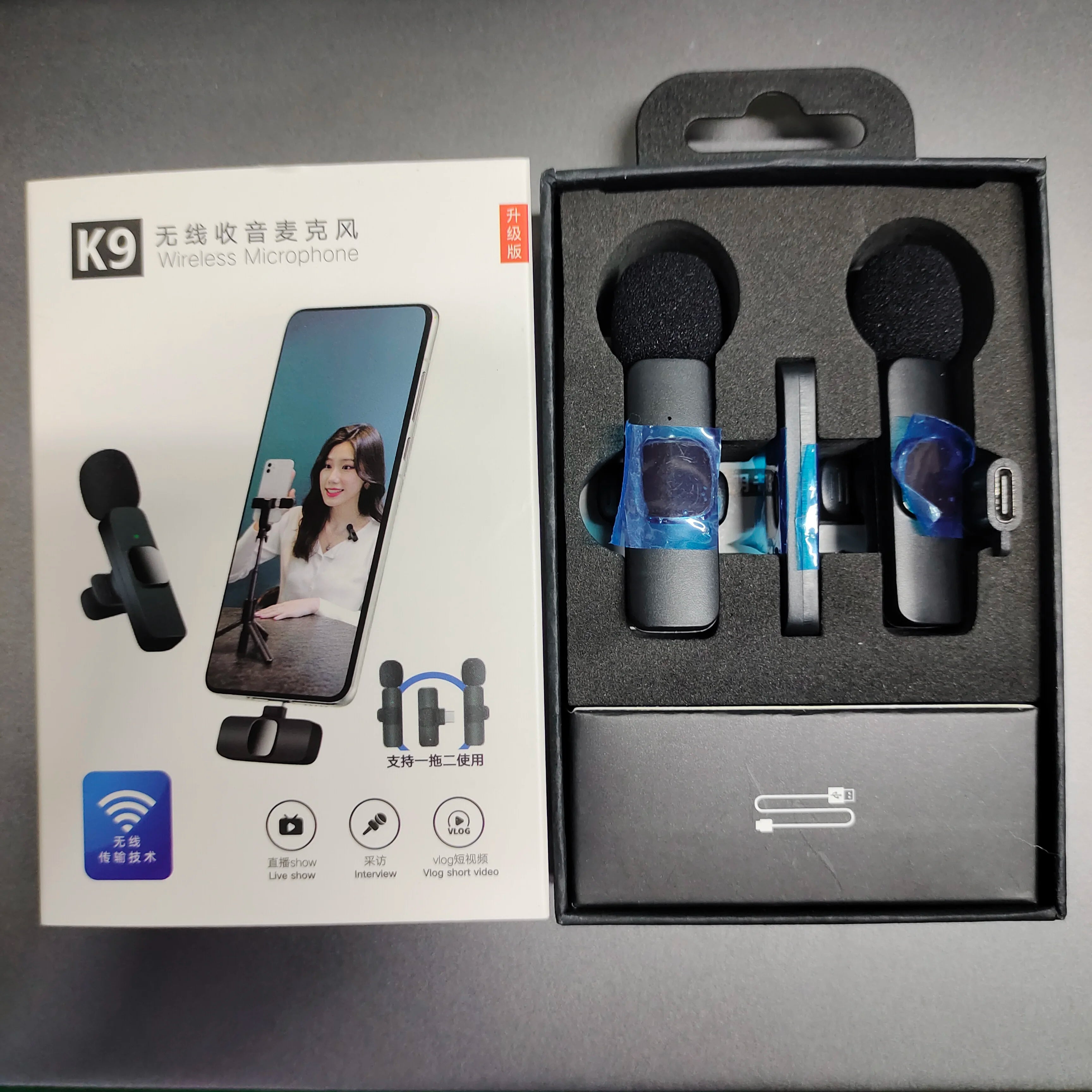 Kit de 2 Micro Cravate Sans Fil K9