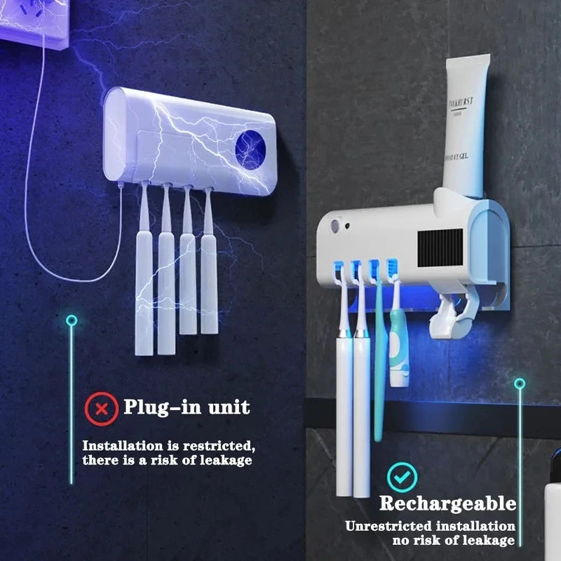 Distributeur de dentifrice et stérilisateur de Brosses à Dents