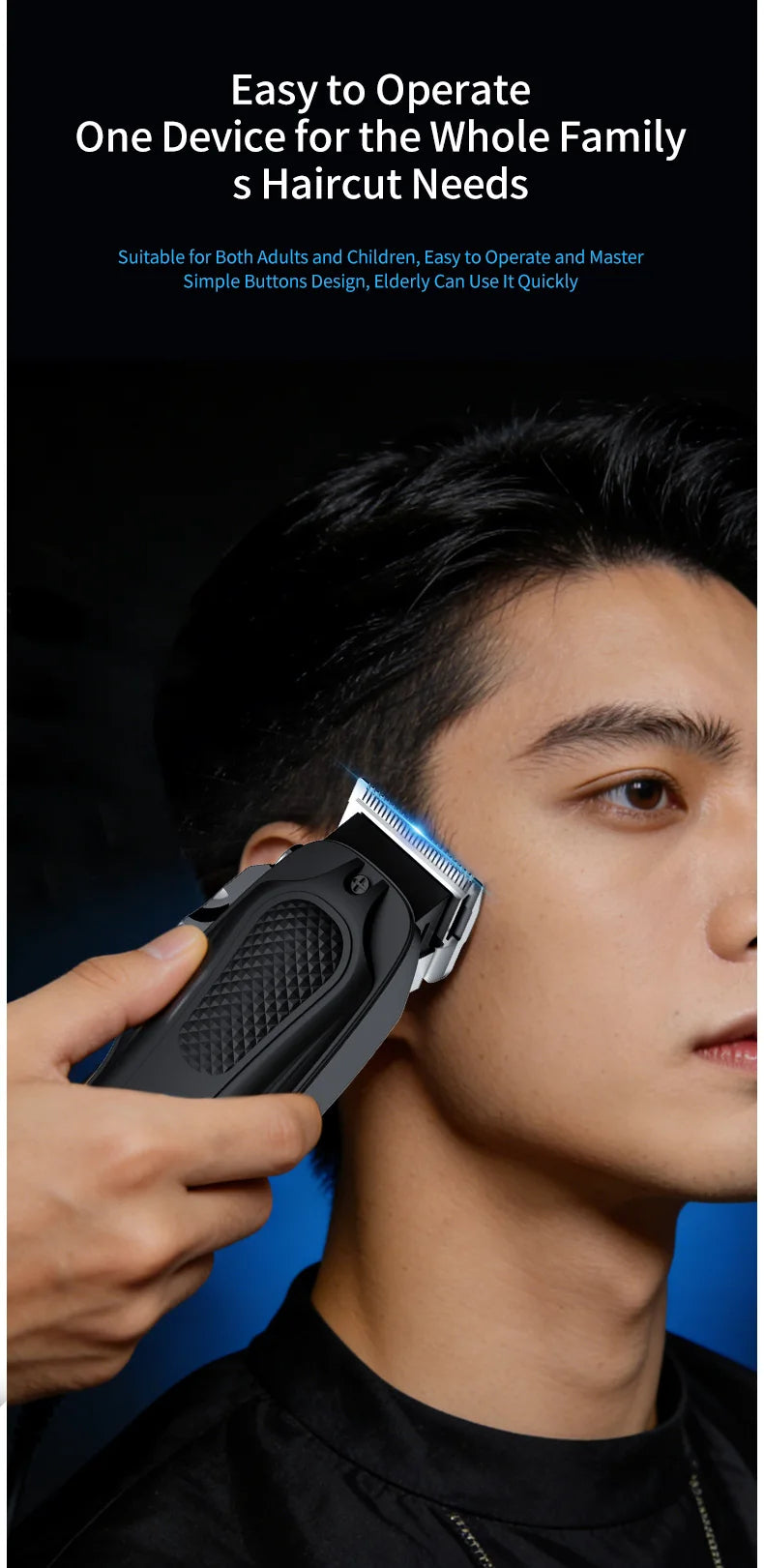Tondeuse Professionnelle Kemei KM-PG1071 + Cape de Coiffure Offerte (drap de coiffure)