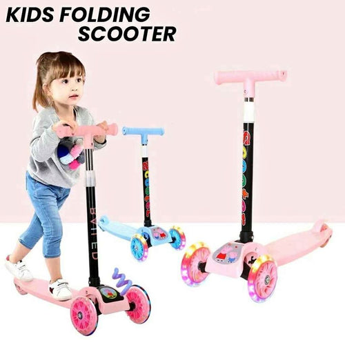 Trottinette pour enfant de 2 à 6 ans disponible en rose ou bleu