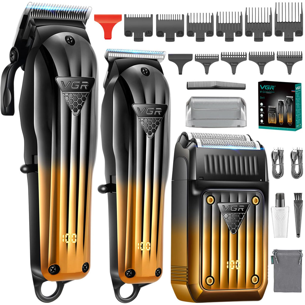 Pack de 3 Tondeuses Professionnelle VGR V-644 + Cape (drap de coiffure) Offerte