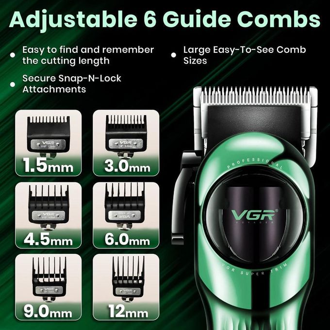 Tondeuse Professionnelle VGR V-166 Rechargeable USB + Cape (Drap de coiffure) Offerte 🎁