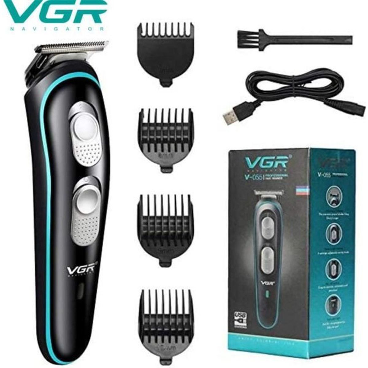 Tondeuse Professionnelle VGR V-055 Rechargeable + cape (drap de coiffure) offerte