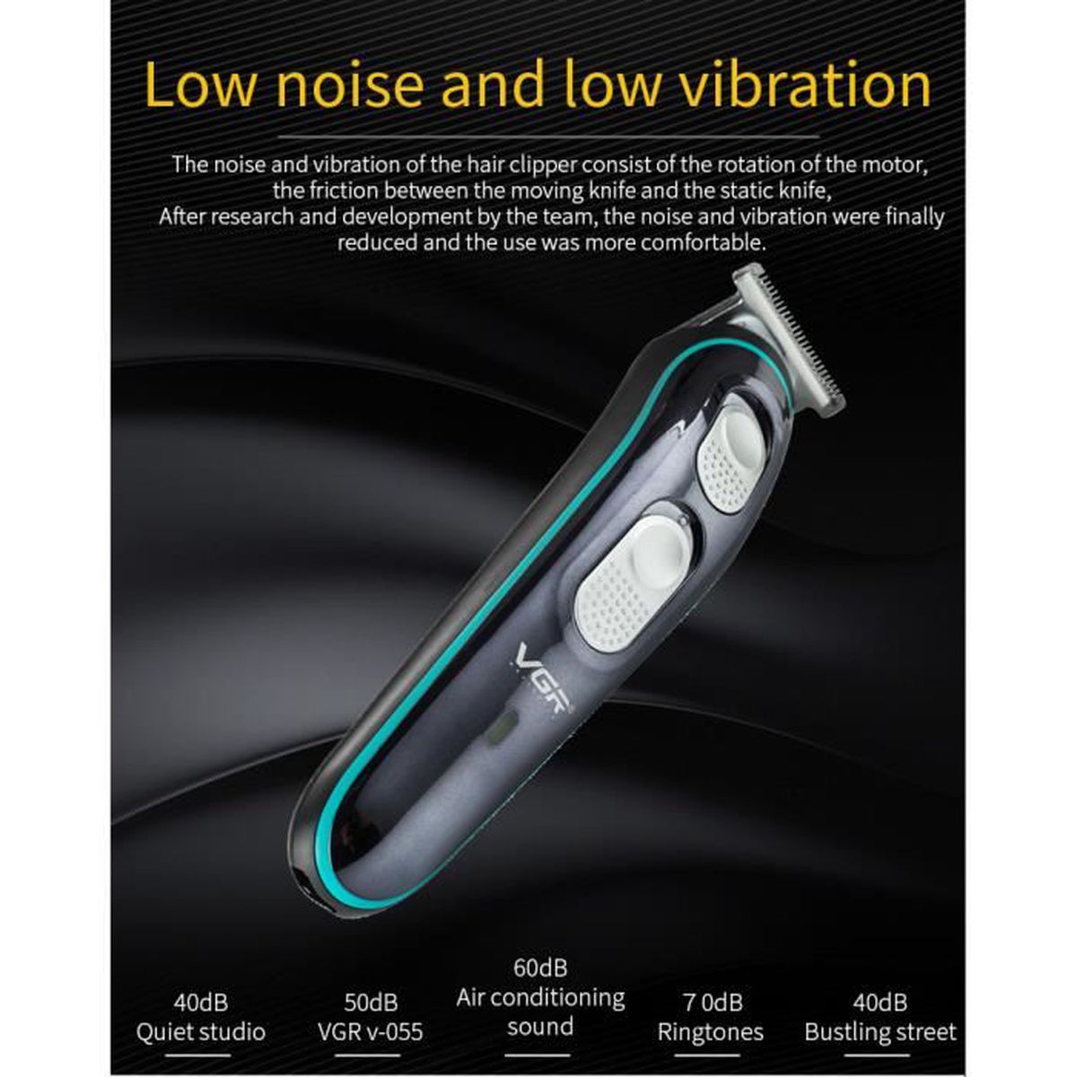 Tondeuse Professionnelle VGR V-055 Rechargeable + cape (drap de coiffure) offerte